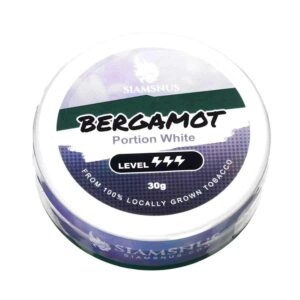 Siamsnus Bergamot Snus White Portion Frontside View Nicotine Pouch Thailand