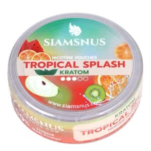 Siamsnus Tropical Splash Kratom Medium Frontside View Nicotine Pouch Thailand